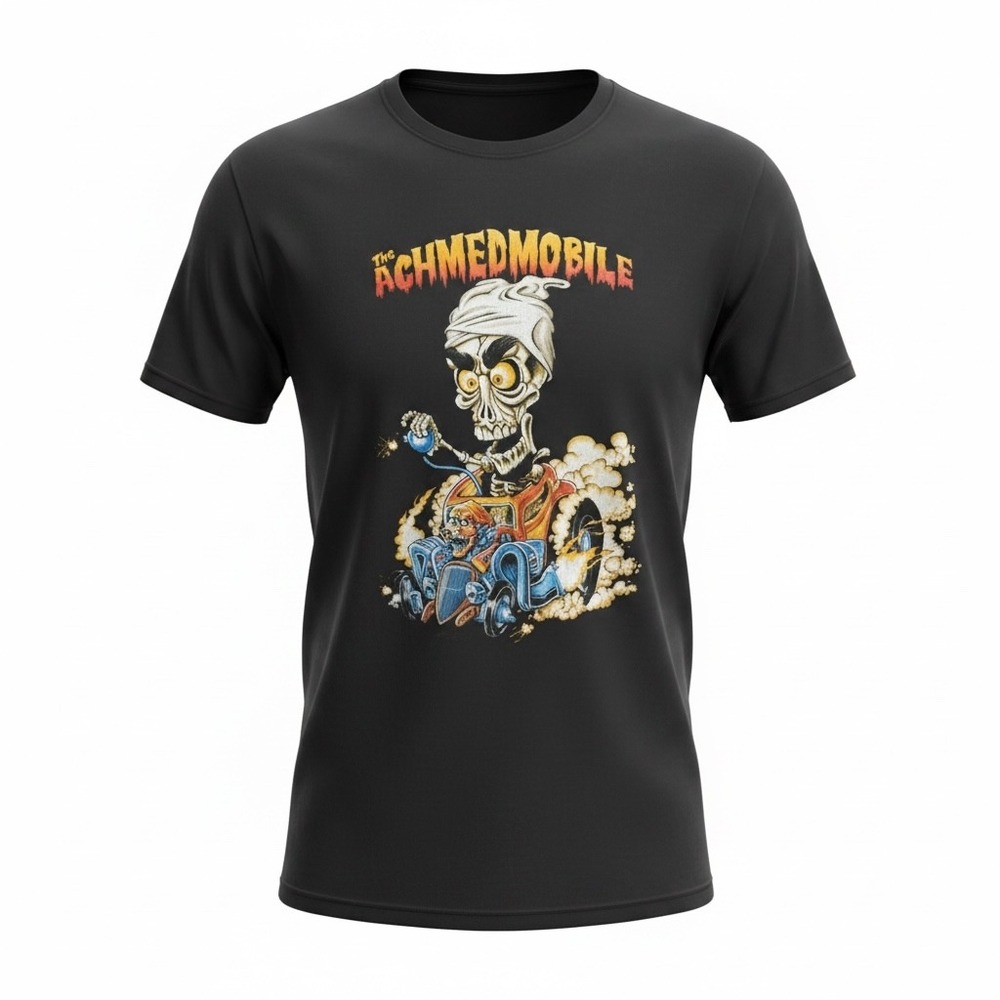 Jeff Dunham Achmedmobile Graphic T-Shirt Mens XXXL Black Hot Rod Tee